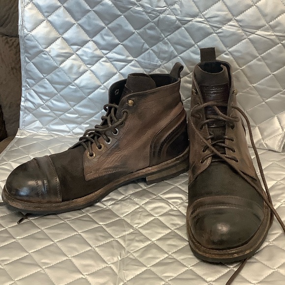 Dolce & Gabbana Brown Factory Worn Look Leather Men's Ankle Boots, Size 9 - Picture 4 of 16